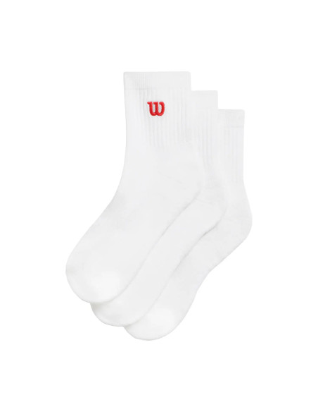 Pack 3 Calcetines Wilson Quarter Top Blanco | FOMPlay