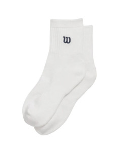 Wilson Quarter Length Sock Blanco (Logo Negro) | FOMPlay