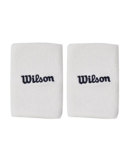 Muñequeras Wilson Terry Anchas Blancas (2) | FOMPlay